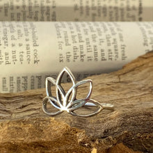 Load image into Gallery viewer, Silver Ring • Lotus Flower • 925 Sterling Silver