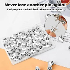 Pins Safety Back - Never loose your pins again!