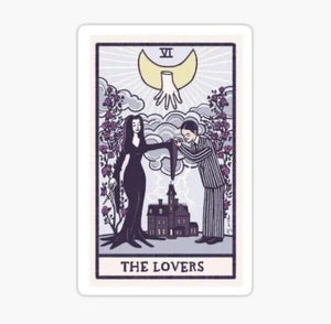 Pins / Badge - The Lovers Tarot Card by the Addams Family