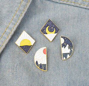 Pins / Badges - Sun & Moon Pair