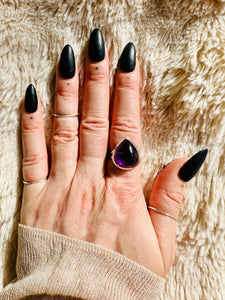 Handmade & Sterling Silver Rings Collection - Amethyst