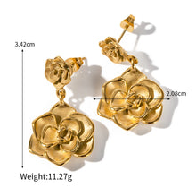 Load image into Gallery viewer, Drop Flora • Stainless Steel Earrings
