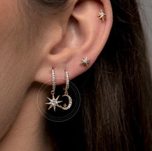 Load image into Gallery viewer, 925 Sterling Silver Earrings • Star &amp; Moon
