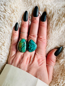 Handmade & Sterling Silver Rings Collection - Green Chrysocolla