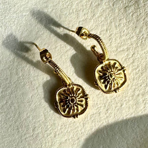 Moon & Sun Reversible • 18k Gold Plated / Stainless Steel Earrings