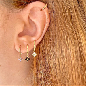 925 Sterling Silver Earrings • Flowers