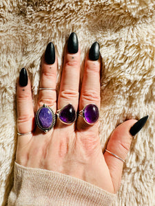 Handmade & Sterling Silver Rings Collection - Charoite