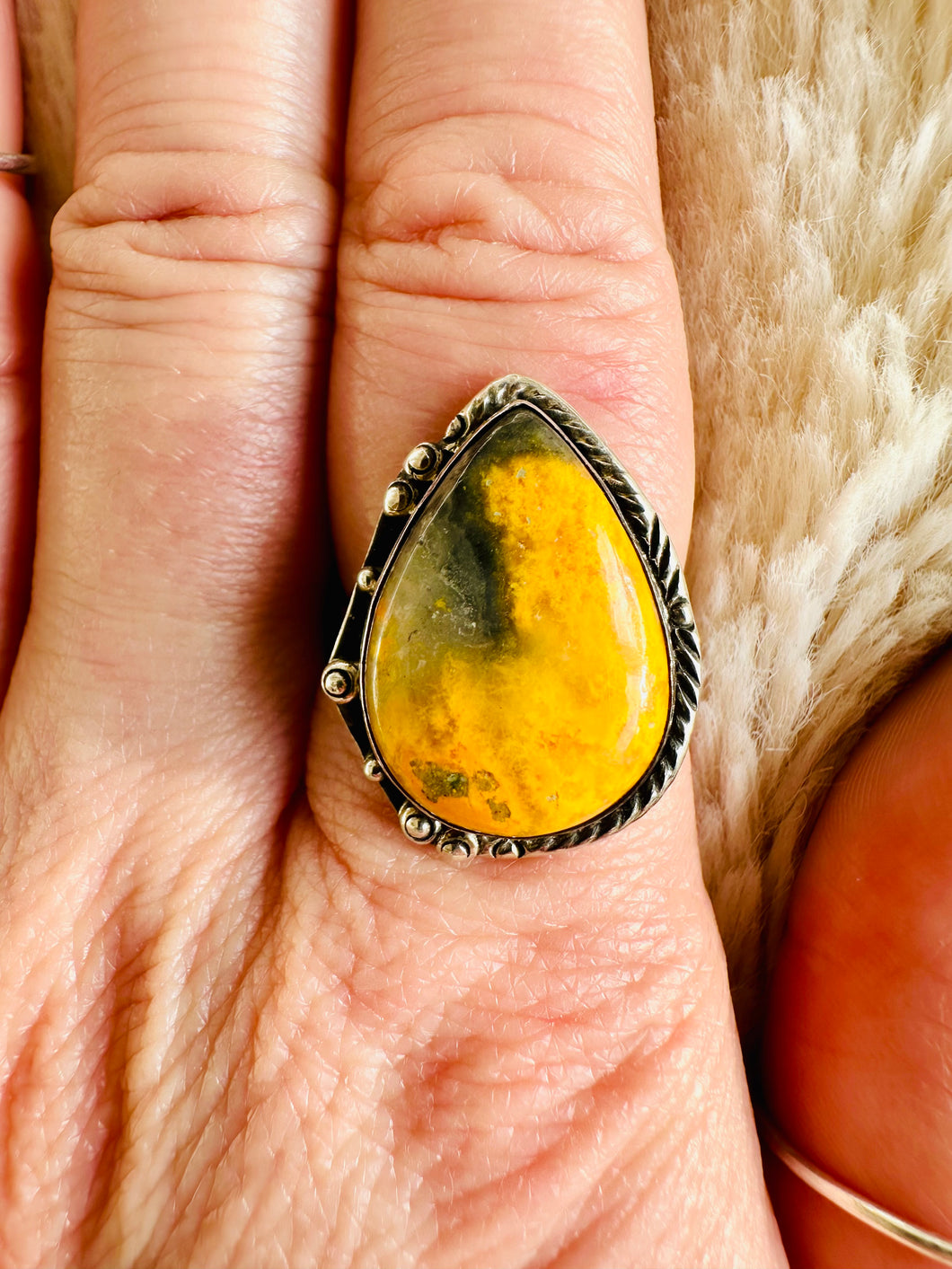 Handmade & Sterling Silver Rings Collection - Bumblebee Jasper