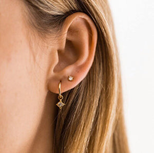 925 Sterling Silver Earrings • Tiny Stars