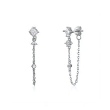 Load image into Gallery viewer, 925 Sterling Silver Earrings • Chain Stud
