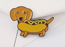 Load image into Gallery viewer, Pins / Badge - Sausage Hot Dog
