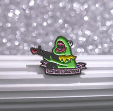 Load image into Gallery viewer, Pins / Badge - Kermit the Frog with a Gun
