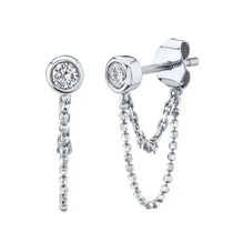 Load image into Gallery viewer, 925 Sterling Silver Earrings • Stud Double Chain
