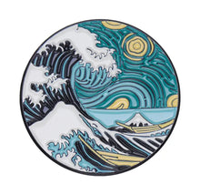 Load image into Gallery viewer, Pins / Badge - The Great Wave Off Kanagawa
