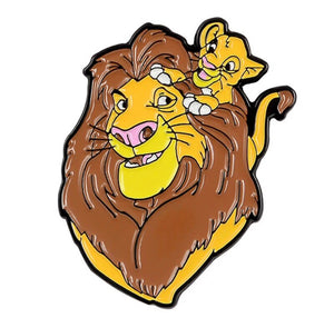 Pins / Badges - The Lion King / Simba + Moufassa