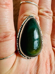 Handmade & Sterling Silver Rings Collection - Black Cat’s Eye Scapolite