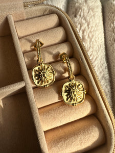 Moon & Sun Reversible • 18k Gold Plated / Stainless Steel Earrings