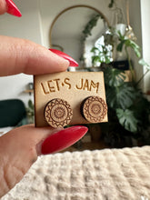 Load image into Gallery viewer, Wooden Stud Earrings - Mandala
