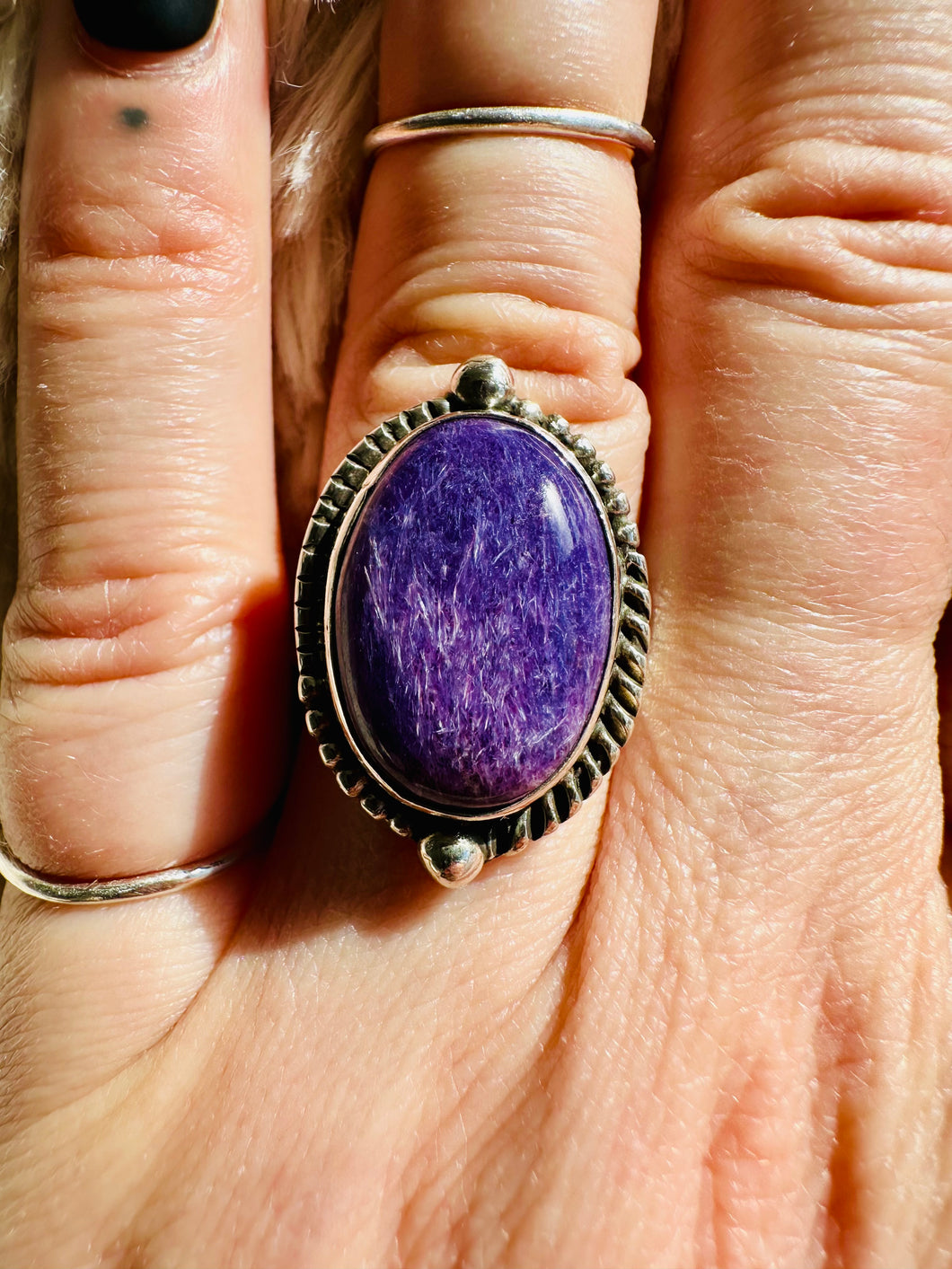 Handmade & Sterling Silver Rings Collection - Charoite