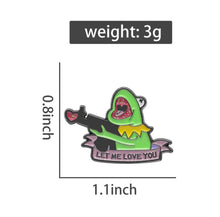 Load image into Gallery viewer, Pins / Badge - Kermit the Frog with a Gun
