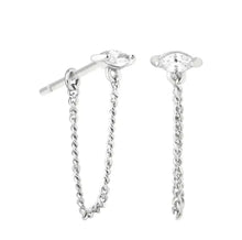 Load image into Gallery viewer, 925 Sterling Silver Earrings • Eye &amp; Chain Stud
