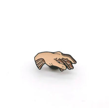 Load image into Gallery viewer, Pins / Badges - God &amp; Adam’s Hands / The Creation of Adam by Michelangelo
