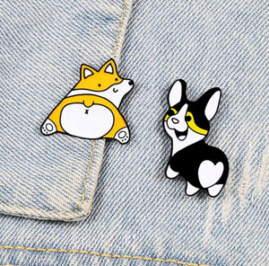 Pins / Badges - Dog Corgi