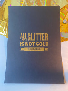 Prints ❥ William Shakespeare - Glitter & Gold