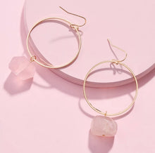 Load image into Gallery viewer, Earrings Lola ▷ Real Faceted Rock Quartz / Healing Jewellery
