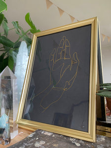 Prints ❥ One Line Buddha's Hand
