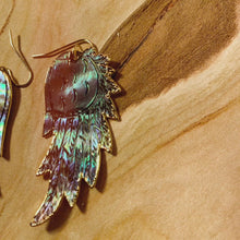 Load and play video in Gallery viewer, Angel Wings • Abalone Earrings • Hand Carved
