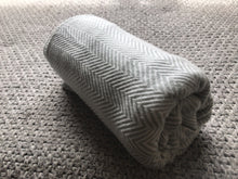 Load image into Gallery viewer, Throw Scarf • Marco • 100% Pure Cashmere • Handmade • Grey
