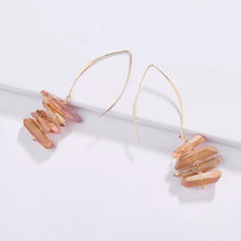 Load image into Gallery viewer, Earrings Lana ▷ Real Raw Dropping Quartz / Healing Jewellery
