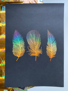 Prints ❥ 3 Feathers