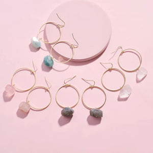 Earrings Lola ▷ Real Faceted Rock Quartz / Healing Jewellery
