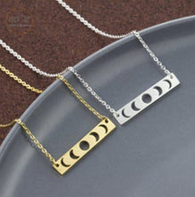 Load image into Gallery viewer, Necklace • I Love You To The Moon &amp; Back • Hollow Moon Phases
