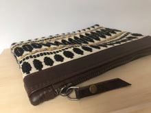 Load image into Gallery viewer, Leather Clutch Martina • Unique &amp; Handmade • Pocket • Purse • Black &amp; Gold
