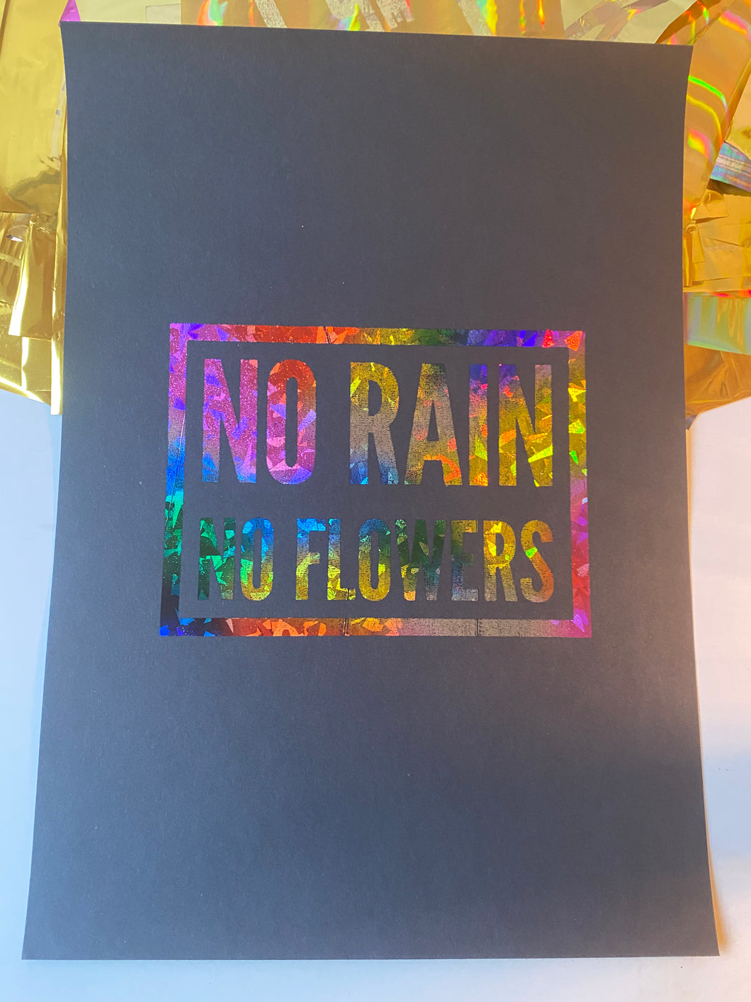 Prints ❥ Mantra - No Rain No Flowers