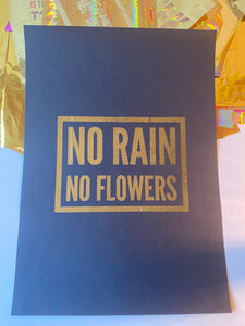 Prints ❥ Mantra - No Rain No Flowers