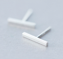 Load image into Gallery viewer, Stud Earrings • Sterling Silver • Bars
