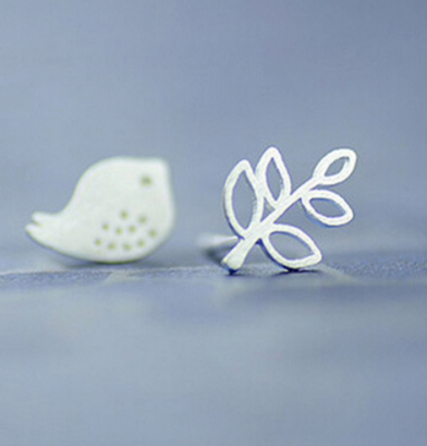 Stud Earrings • Sterling Silver • Bird & Twig