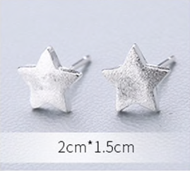 Stud Earrings • Sterling Silver • Star