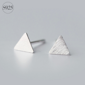 Stud Earrings • Sterling Silver • Triangle