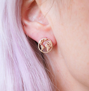 Stud Earrings • Minimal • Tiny World