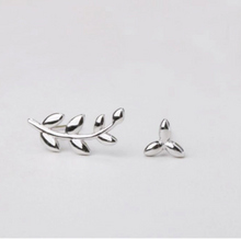 Load image into Gallery viewer, Stud Earrings • Sterling Silver • Asymmetric Twig

