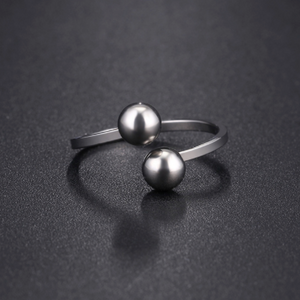 Ring • Stainless Steel • Double Balls