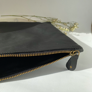 Moon Phase • Leather Clutch • Unique & Handmade • Pocket