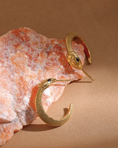 Monika • Snake • Real Gold Plated - Stainless Steel Earrings