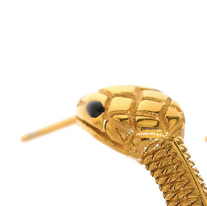 Monika • Snake • Real Gold Plated - Stainless Steel Earrings