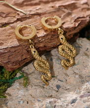 Load image into Gallery viewer, Joana • Snake • Real Gold Plated - Stainless Steel Earrings
